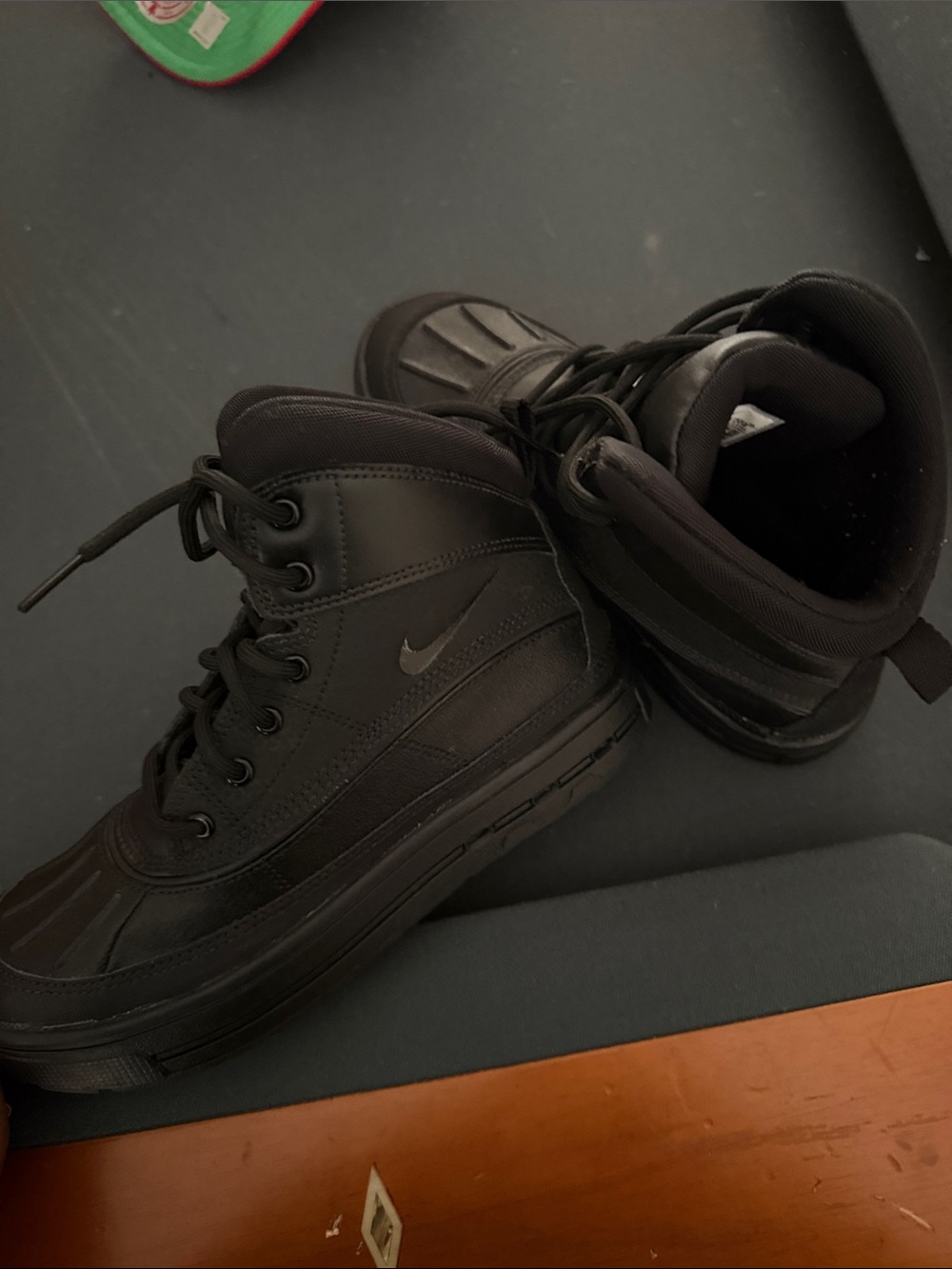 Nike Black High-Top Leather Duck Boots